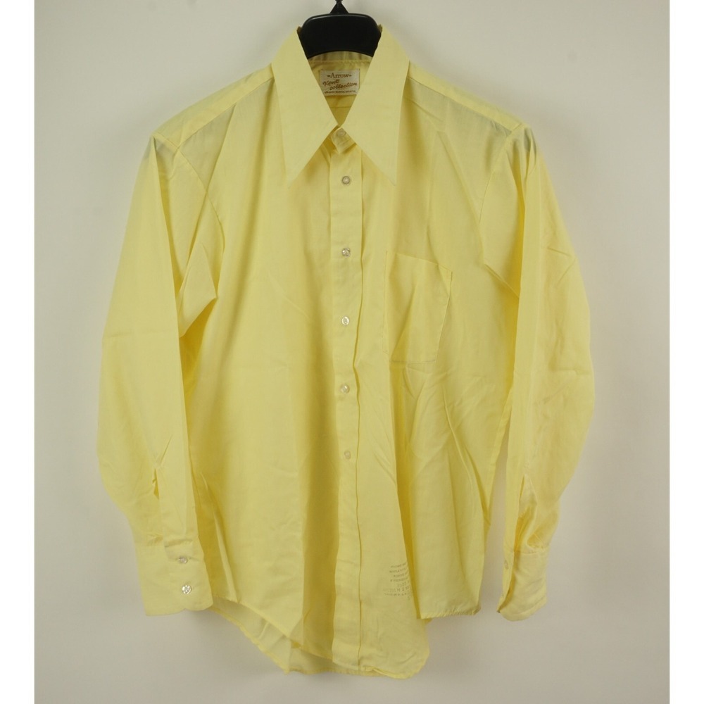 Vintage 1960's Arrow Kent Sanforized Met II Union Made Lightweight Work Shirt 16